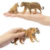 TOYMANY 8-Piece Wild Animal Figure Set, Wild Animal Family with Lion, Tiger, Jaguar, and Cheetah Baby, Realistic Animal Models, Popular Animal Toys,