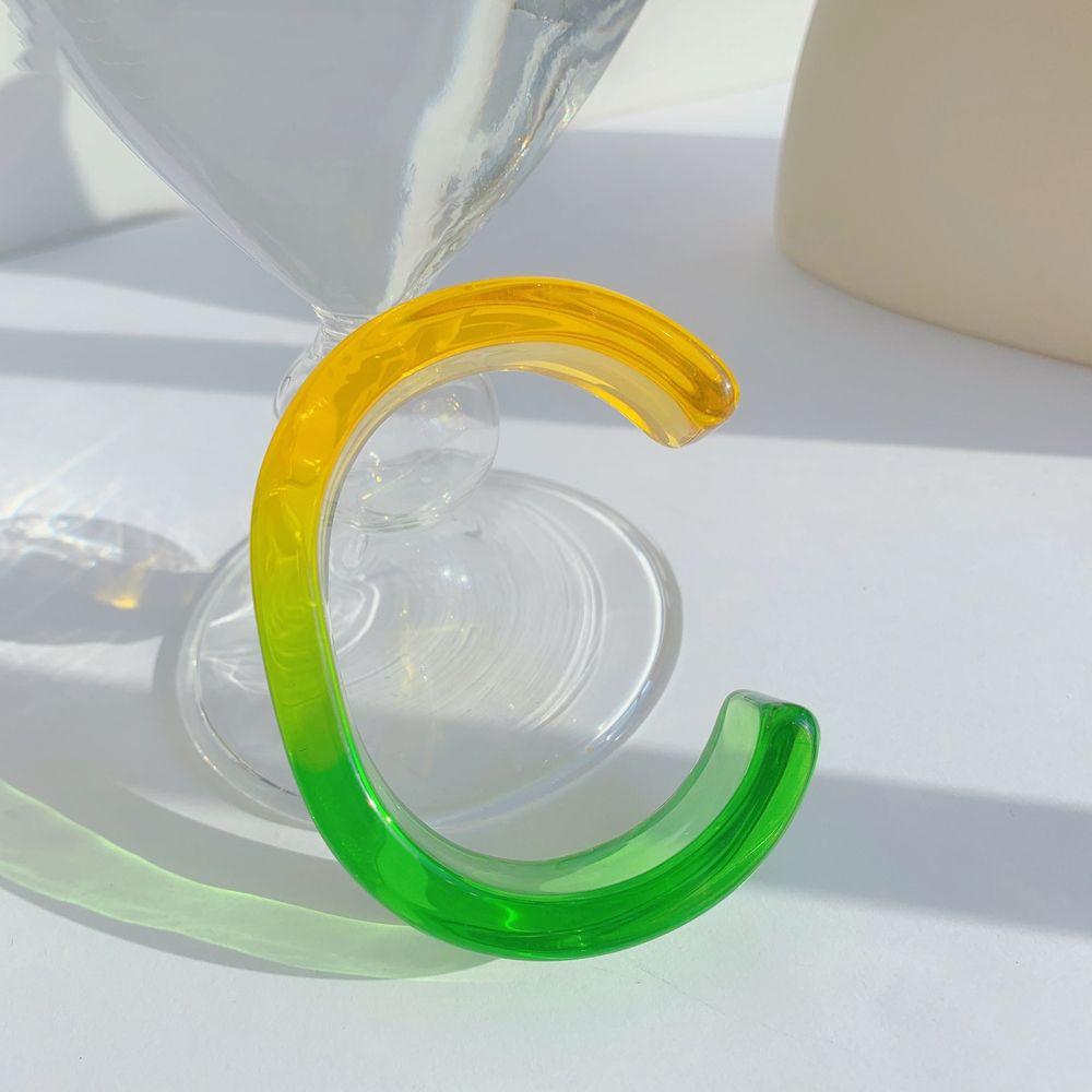 Thick Simple Girls Cuff Gift Party Wide Bracelet Square Round Bangle Fashion Jewelry Women Bracelet