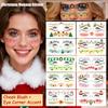10Pcs Waterproof Christmas Makeup Stickers Santa Claus Face Makeup Patch  Xmas Party