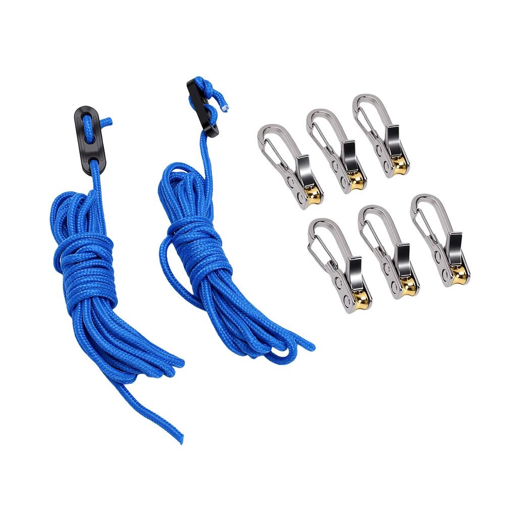 Rope with Roller Tensioner 1 Ton Capacity Paracord Tie Down Cinch Heavy Duty Stainless Steel Nylon for Camping Boating