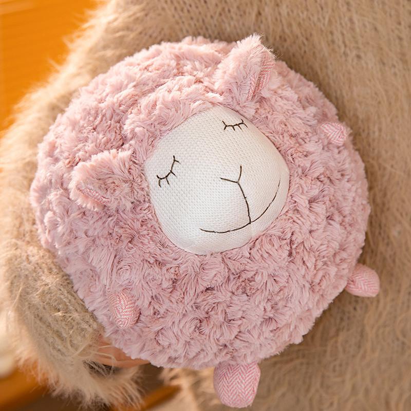 Round Ball Sheep Plush Toy Stuffed Animal Doll Bedroom Decoration Kids Gift