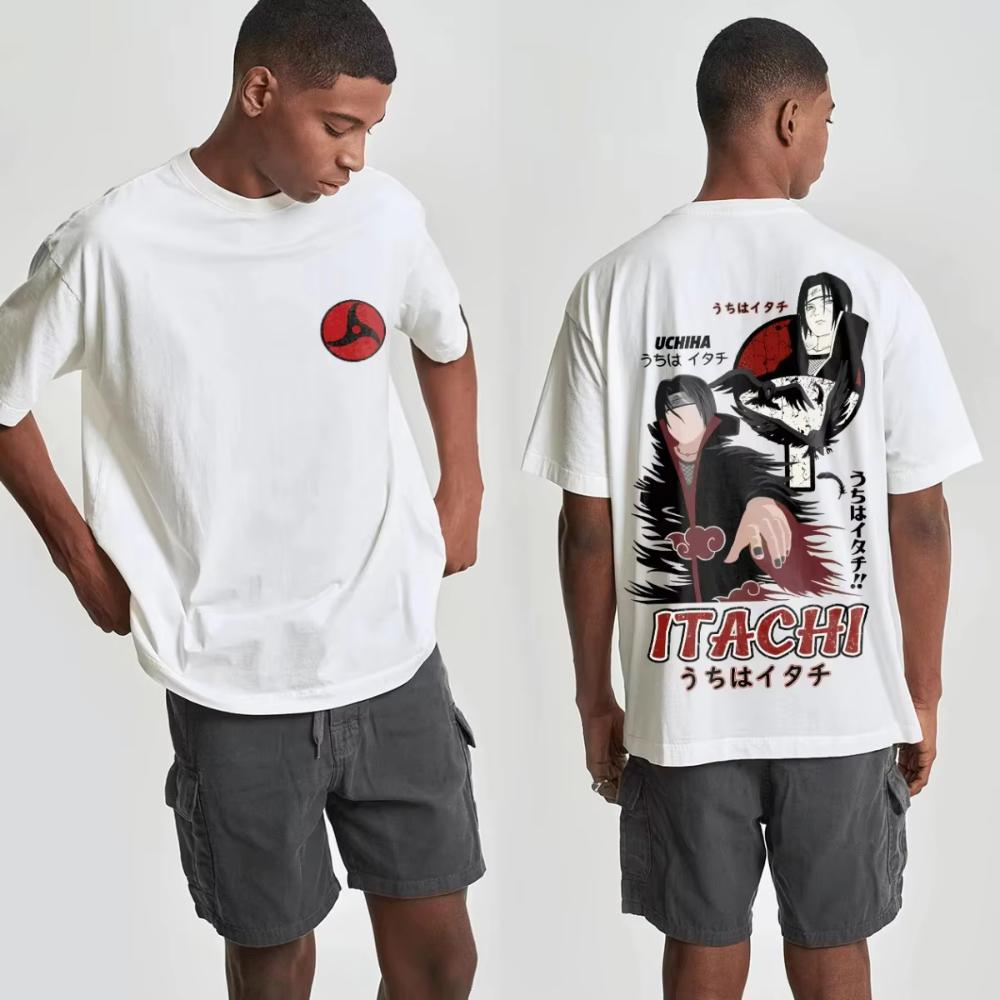 Adult Cotton Animation TShirt Uchiha Itachi Oversized Tshirt for Men Women High Quality Comfortable Casual Short Sleeve