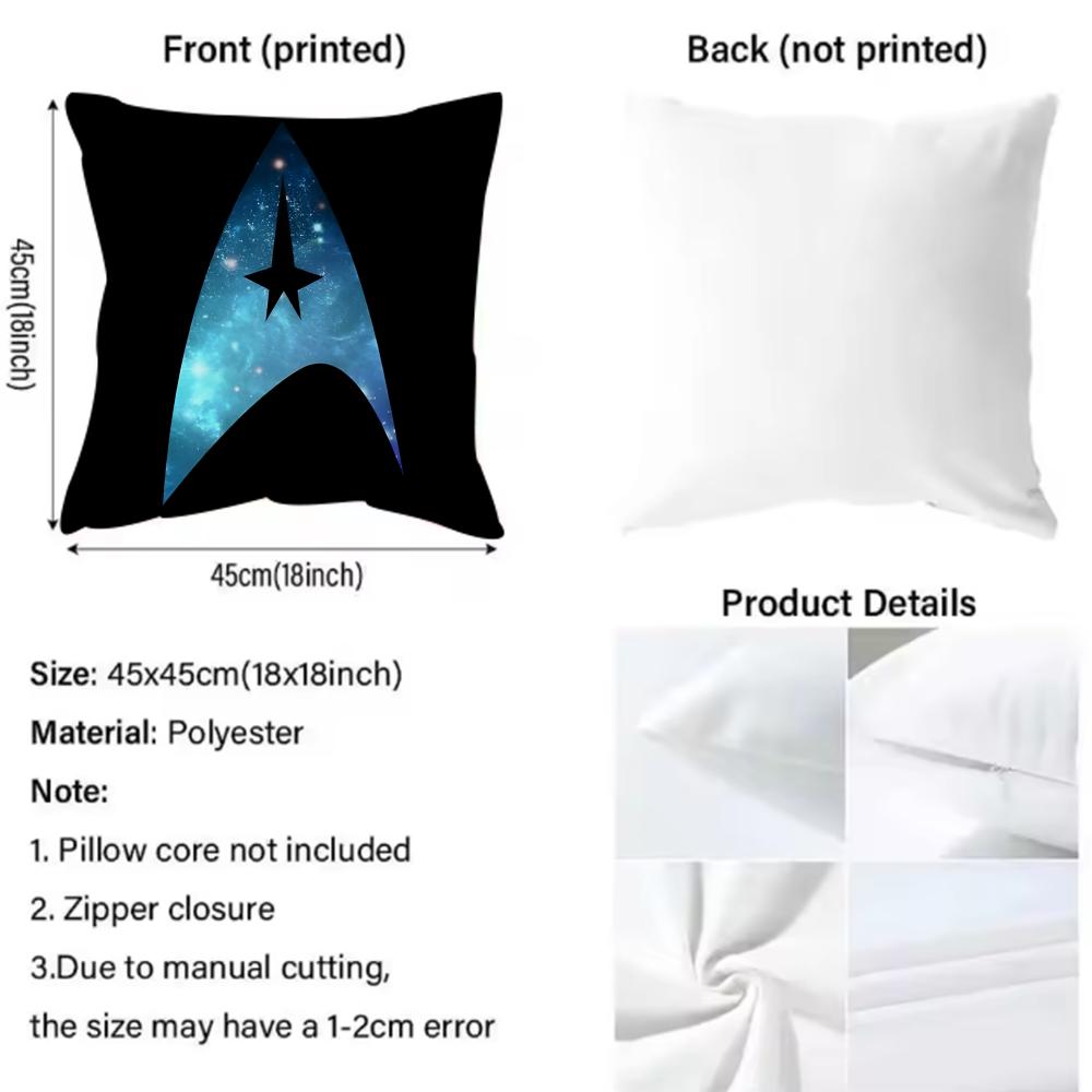 S-Star T-Trek Ship Cushion Cover Home & Car Multi-Scene Pillow Cover - Reversible, Soft & Durable For Daily Use