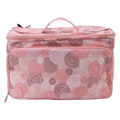 Breitas Roze Oxford Stof DIY Multifunctioneel Draagbaar Haaknaaldenhouder Tas met Verdelers voor