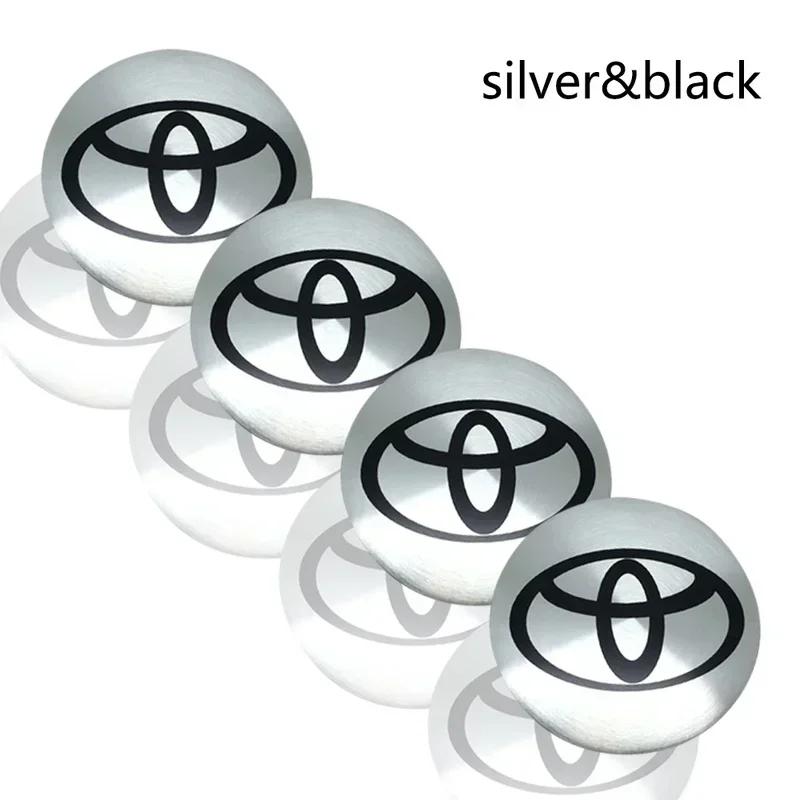 4pcs 56+60mm Car Styling Wheel Hub Center Caps Rim Cover Badge Emblem Stickers For Toyota Corolla Yaris CHR Rav4 Auris Avensis