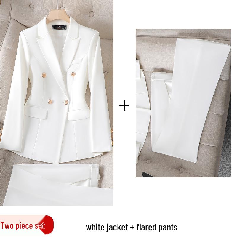 Women's Professional Suit Set: Elegant Spring/Autumn Attire for College Interviews & Hotel Manager Uniform.