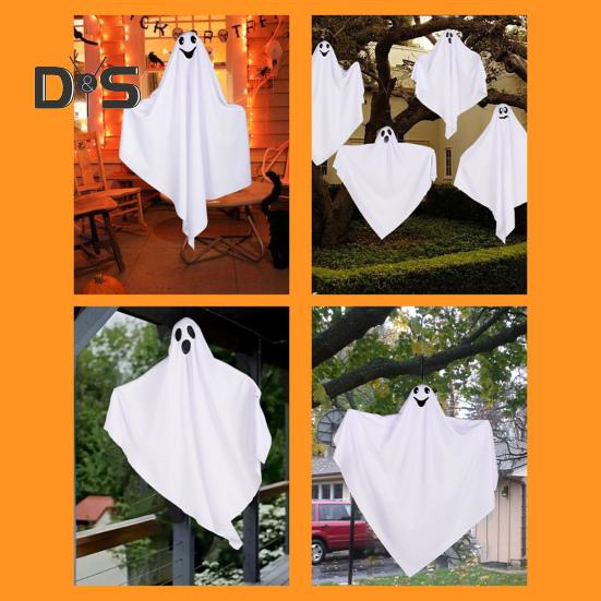 Halloween závěsný duch strašidelný LED svítí na baterie napájený létající duch venkovní dekorace pro strašidelný dům party rekvizita