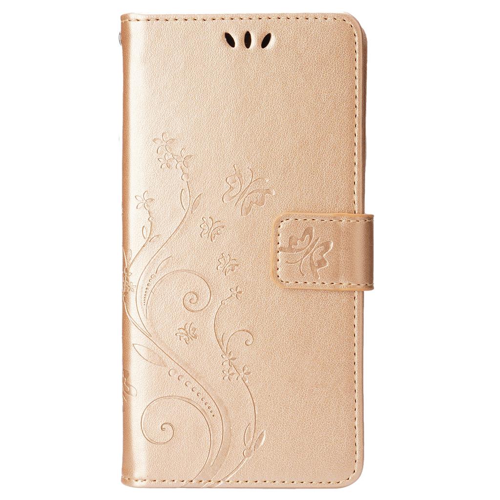 For iPhone 16 Pro Case Shockproof Butterfly Floral Leather Flip Phone Cover