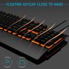 RGB Wired Keyboard with Wrist Rest 104 Keys Clr Characters Good Resilience Mechanical Feel Keyboard for   Gaming