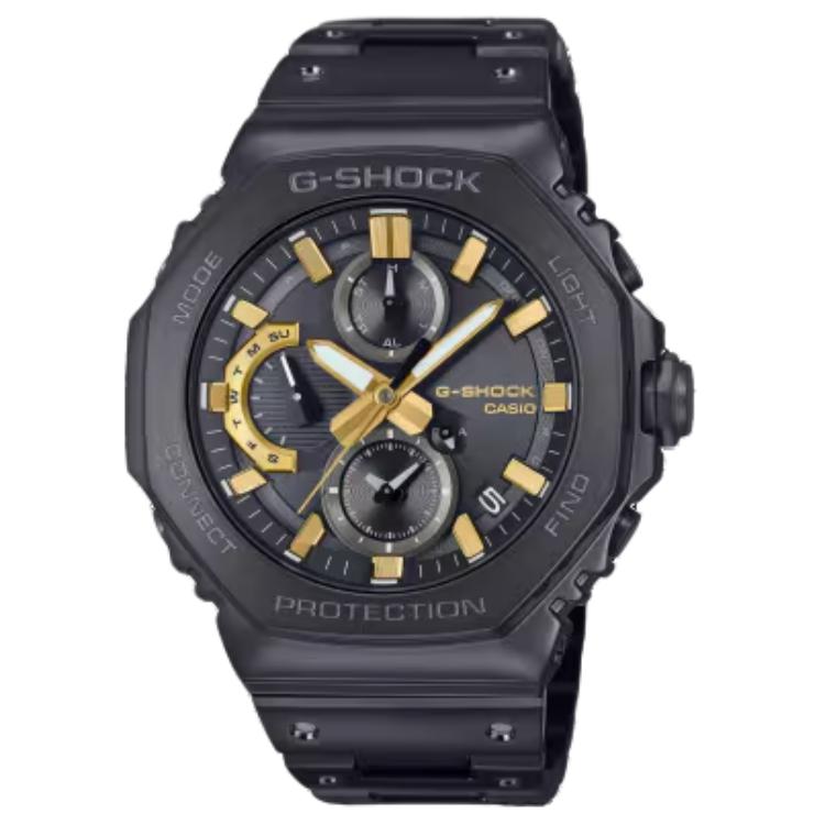 Casio Men's Black Gmc-B2100 Series 200M Water Resistant Solar Quartz Movet Metal Strap Watch Watches Gmc-B2100ze-1Ajr