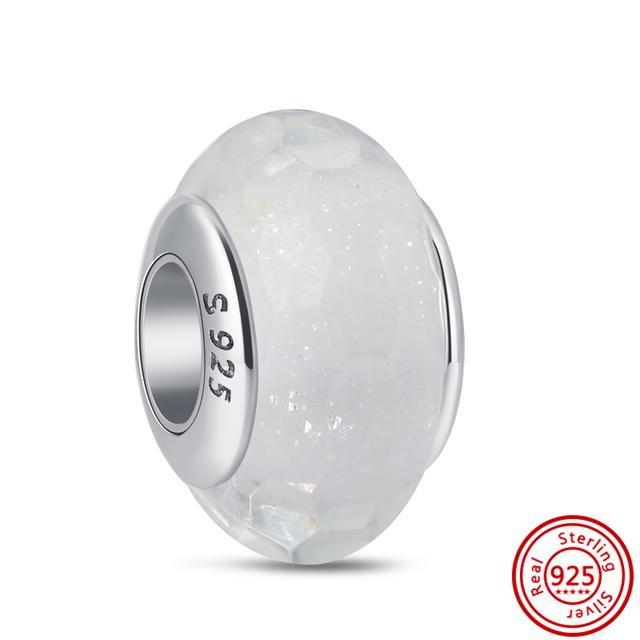 

Нові Кольорові Прозорі Циркони, що Блищать, зі Срібла 925 проби, Намистини з Муранського Скла, Підходять для Браслетів з Шармами, DIY Ювелірні Вироби