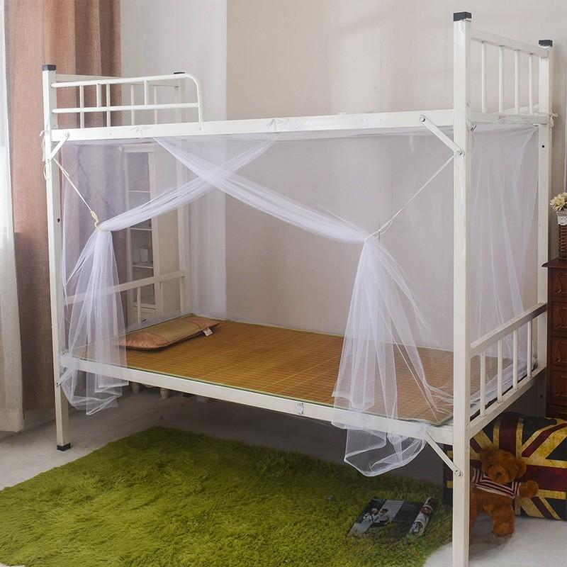 Dorm Room Mosquito Net With Single Door For Student Beds Polyester Fabric No Frame