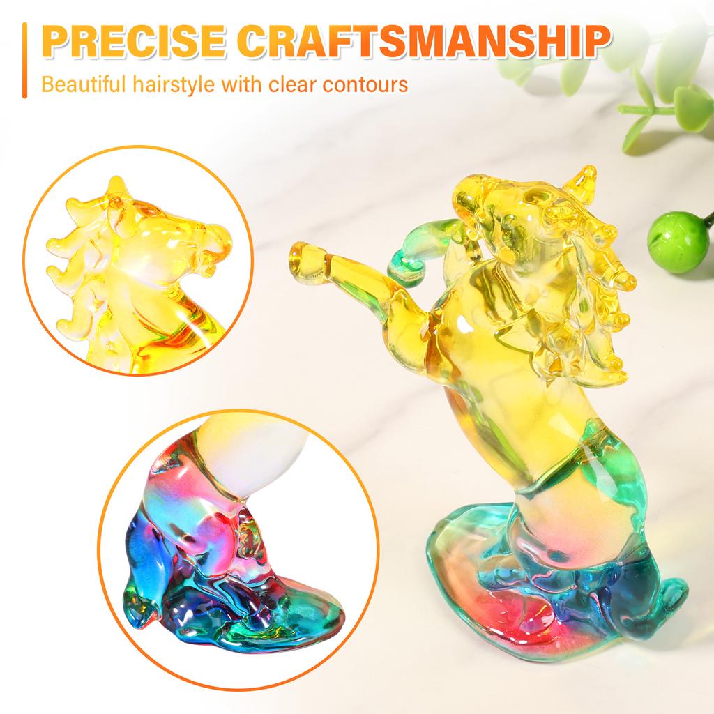 Crystal Horse Statue 2026 Crystal Figurine Present Collectible Figurine Imitation Crystal Horse Figurine for Office Home Decor