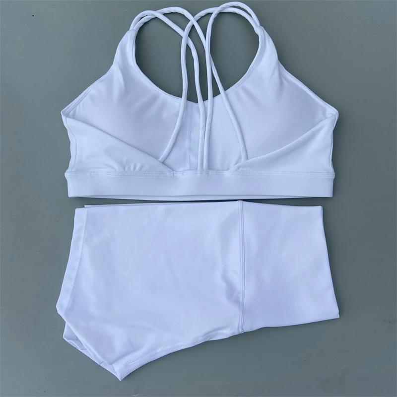 

JYL Yoga Shorts Trousers Suit Solid Tight Riding Shorts Cross Back Underwear Shorts S аквамарин