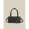 Sweet Polka Dot Mini Shoulder Bag Women Casual Crossbody Purse Urban Chic Round Tube PU Handbag