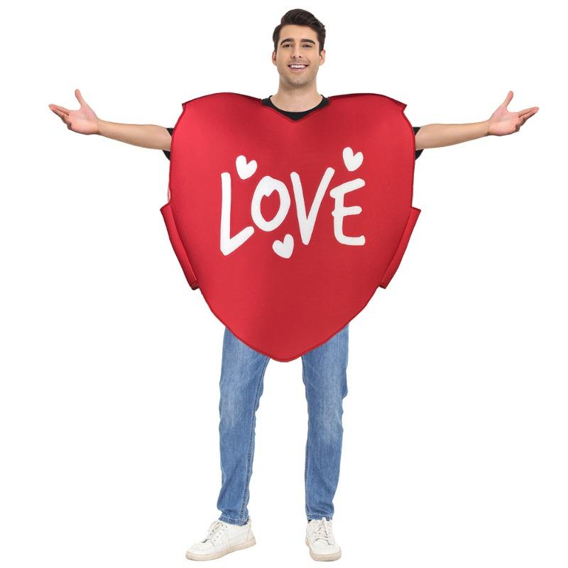 2 New Valentine's Day Clothing Sponge Digital Printing Play Clothing Love Couple Clothing Performance Clothing