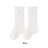 Sommer-Netz-Baumwollsocken mit Schleife für Mädchen (Wadenlänge)
