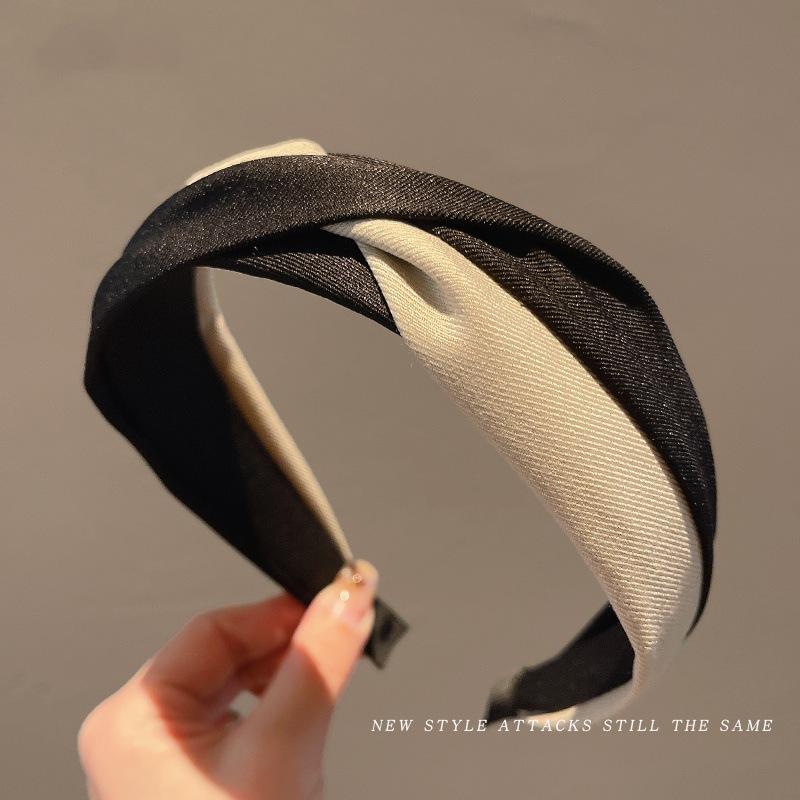 Retro, Simple, Versatile Hair Clip, Headband, Girly Korean Wide-brimmed Hair Clip, Popular Headband, Face Wash Headband, Hair Tie
