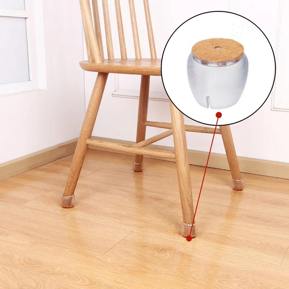 24Pcs Silicone Table Chair Leg Caps Furniture Feet Pads Floor Protector Non-Slip Sofa Table Feet Cap Household Accessories