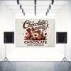 2D Flat Dessert Birthday Backdrop "Chocolate Party" Themed Background Cloth