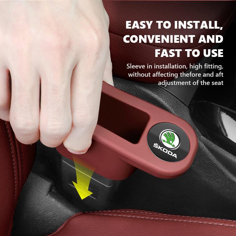 AAAAG1 Car Seat Belt Buckle Anchor Socket Anti-collision Protect Cover For Skoda Rapid Octavia Derivative Enyaq-iV VisionS Yeti Scala