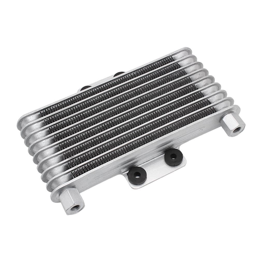 Motorcycle Radiator Oil Cooler 8-Layer Pitch M10/12 For Kawasaki KX250 Honda CRF250 Yamaha YZ250 Universal Motocross Accessories