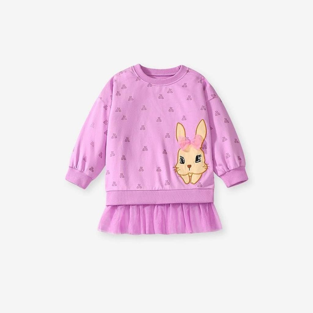 Cute Long Sleeve Cartoon Kids Set - Casual T-Shirt Outfit