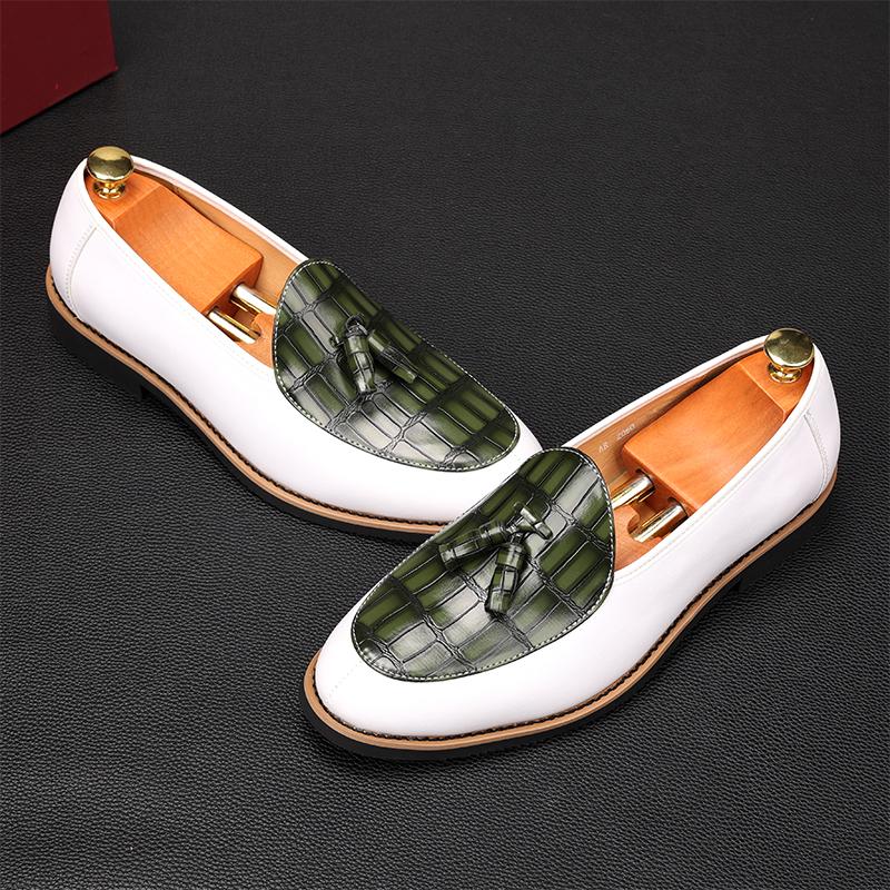 Fashion Fashion New Men Mixed Colors Wedding Dress Shoes Male Casual Flats Tassels Loafers Homecoming Prom Zapatillas Hombre