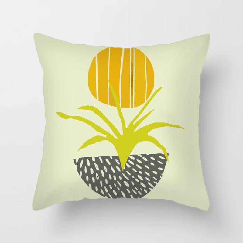 Leaf plant Sunset Print Hold pillowcase Modern landscape color hold pillowcase Home decoration fashion cushion set 45x45cm
