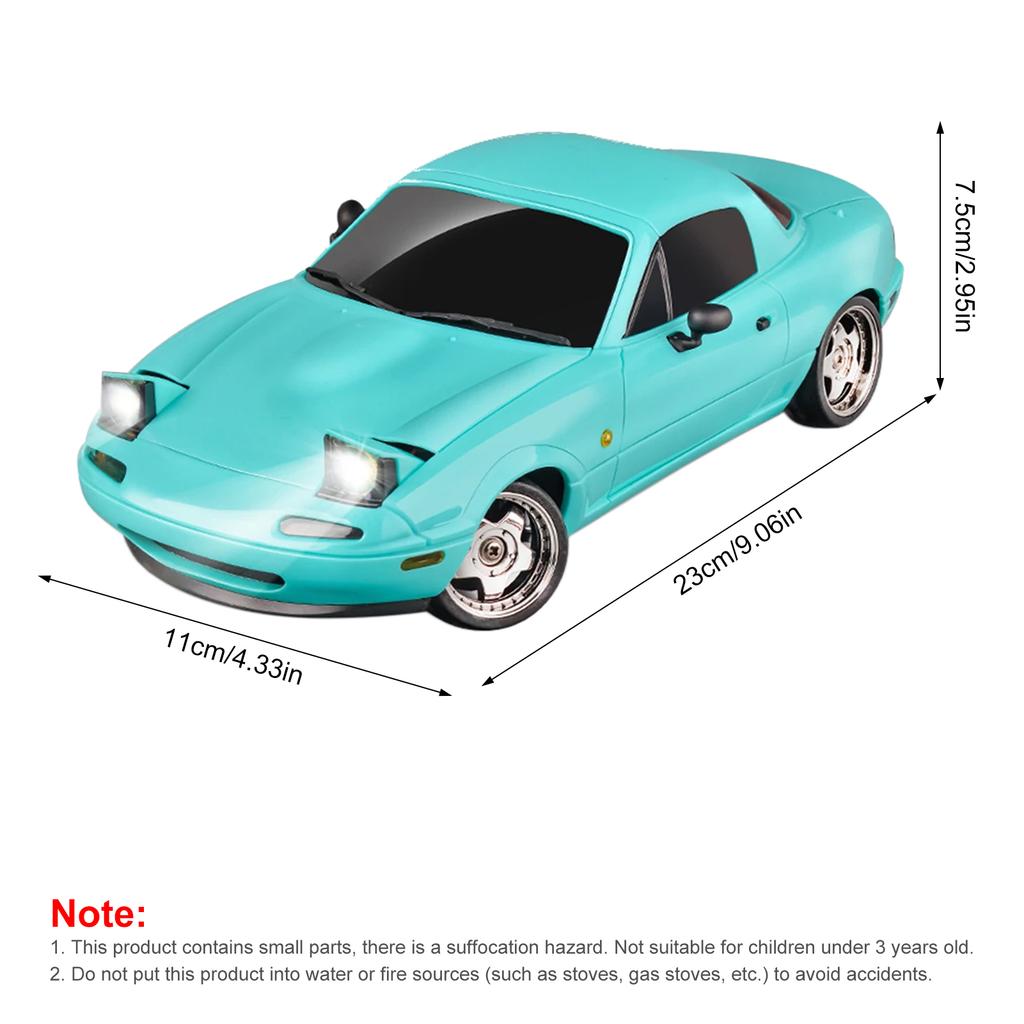 Remote Control Car, 2.4GHz Rechargeable Car Toy for Boys Girls, 1/18 Scale Drift Vehicle with