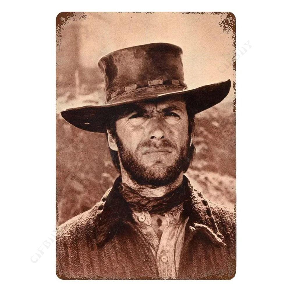 Wild West Cowboy Retro Metalen Blikbord Wanddecoratie 20x30cm