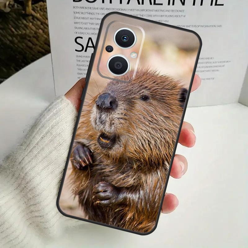 Animal Beaver Case For OPPO Reno 12F 13F 14F 10 11 12 13 14 Pro 8T 7 8 Lite OPPO Find X6 X5 X8 X9 Pro Cover