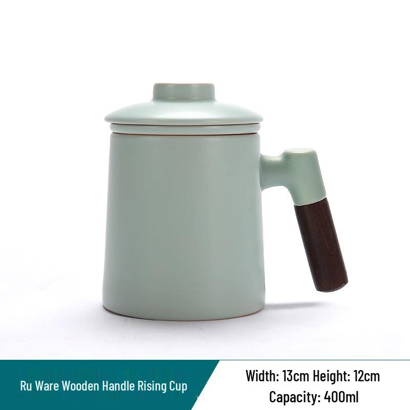 Ru Ware Ceramic Teacup with Tea & Water Separation Filter - Office Gift