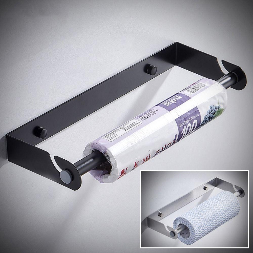 Black/Silver Paper Towel Holder Stainless Steel Paper Roll Hanger Roll Paper Stand  Kitchen