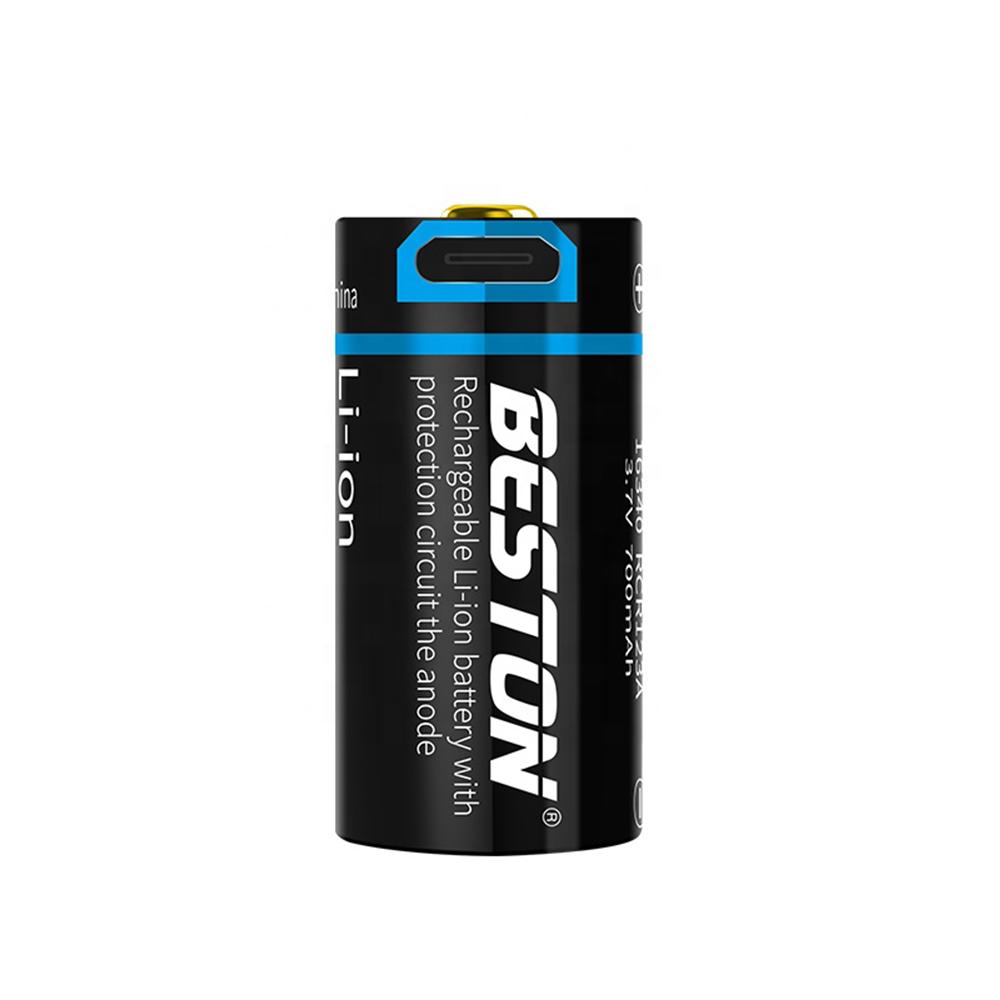 

Новая функция литий-ионная USB-аккумуляторная батарея 3,7 В, 700 мАч ICR 16340 RCR123A 1pcs