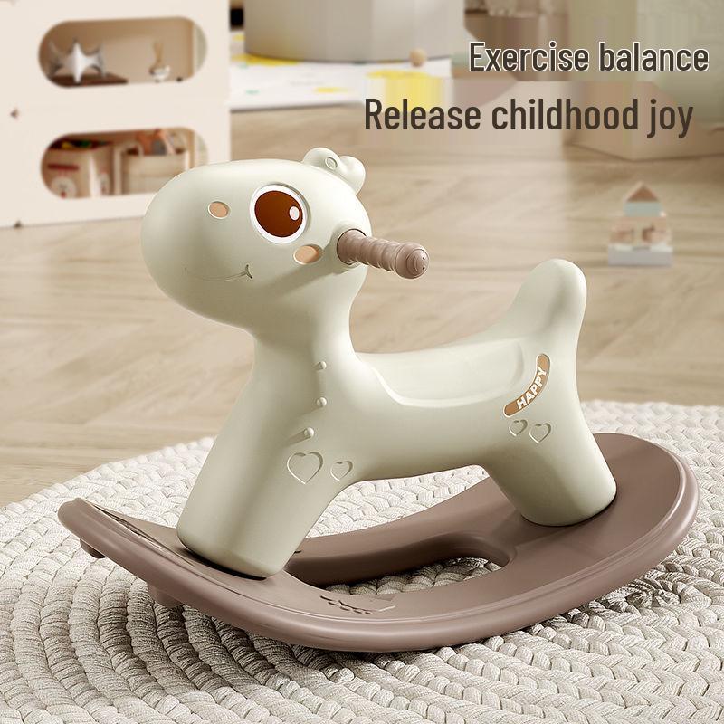 3-in-1 Wooden Rocking Horse & Ride-On Toy: Perfect First Birthday Gift for Boys and Girls