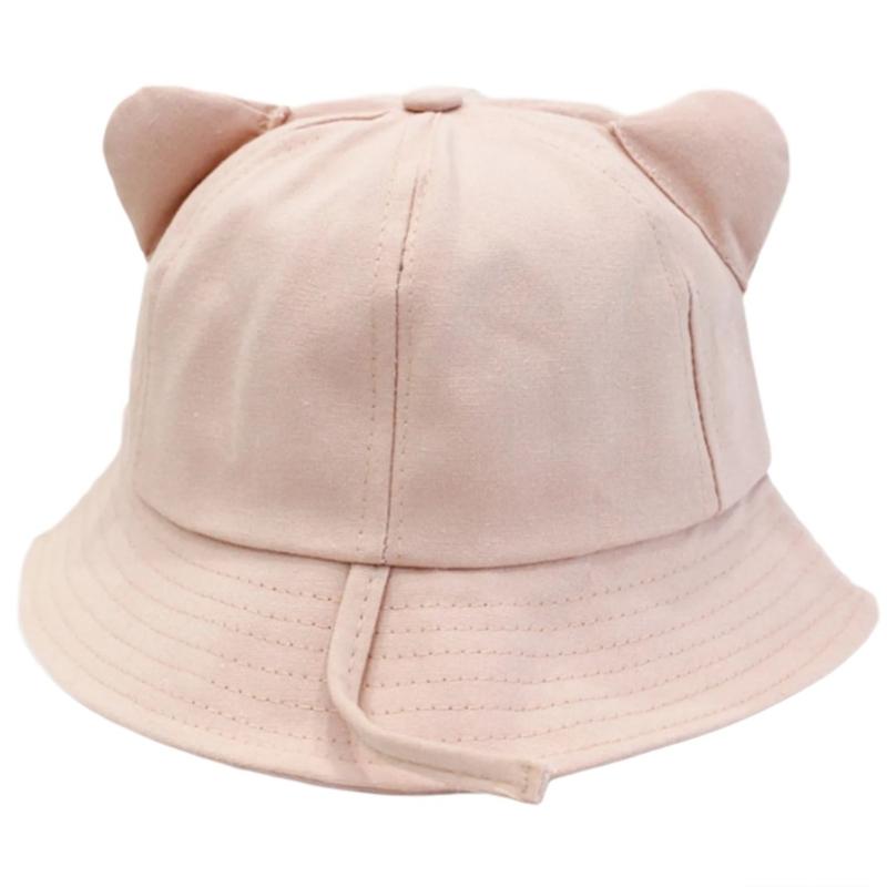 Cappello a secchiello in cotone con orecchie da gatto per adulti, cappello da pescatore per sport all'aperto, per guidare, andare in bicicletta, pescare, vacanze casual, cappello parasole
