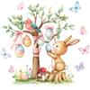 2026 Easter Egg Tree Electrostatic Stickers for Windows and Glass Entrances