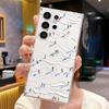 Skiing sports art oil painting style Phone Case For SamsungS25,24,23,22,21,30,Ultra,20,Plus,Lite,Soft Silicone Transparent Cover