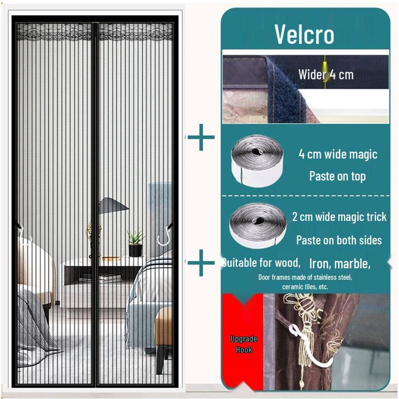 Custom Magnetic Anti-Mosquito Door Curtain with No-Punch Installation