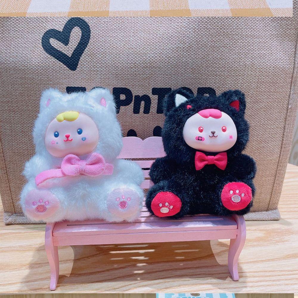 Brightly Colored Cute Keychain Doll Big Eyes Angels and Demons CP Pendant  Couple