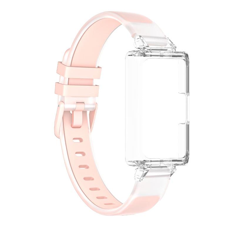 PC Case +Translucent Two Tone Silicone Band For Huawei band 11Pro 11ProNFC
