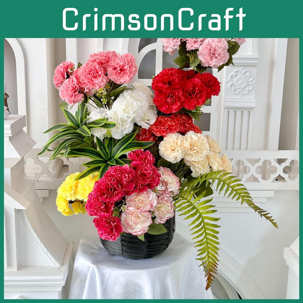 Artificial Carnation Floral Decor For Home Styling And Creative Projects