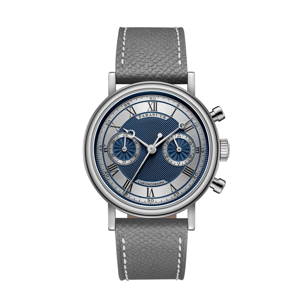 FARASUTE New Retro Mens Watches Quartz Watch For Men Speed Sports Chronograph AR Coating Sapphire VK64 Clock Reloj Hombre