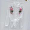 Heavy Industry Three-Dimensional Flower Sunscreen Shirt Female Heavy Industry Slim Short Shirt Spring Summer Loose Top