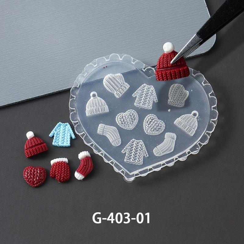 1Pcs Silicone Nail Mold Christmas Snowflakes Butterfly Flower 3D Relief Nail Template Nail Art Decorations Nail Art Mold