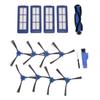 Sweeping Robot Main Side Brush Filter Screen Replacement Kit for RoboVac 11S Max 15C Max 30C Max G30 Edge G10 Hybrid