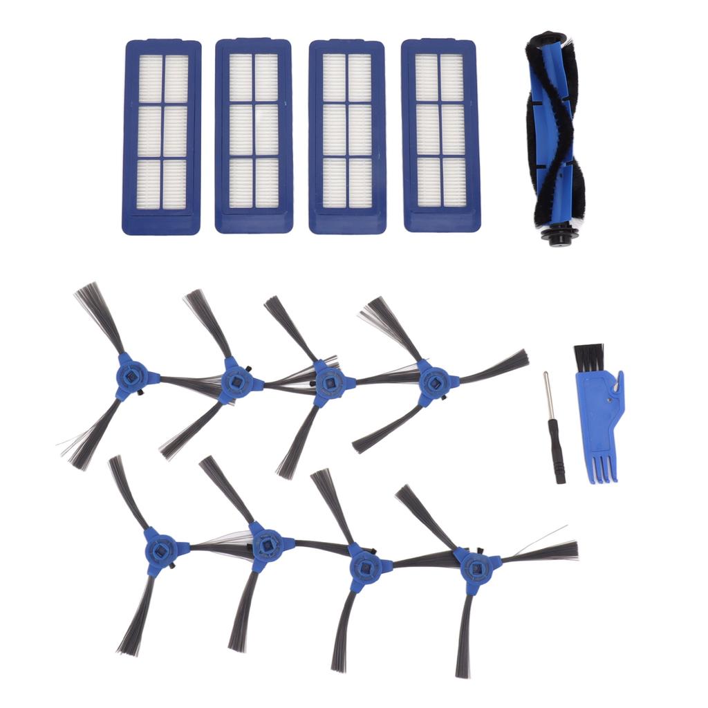 Sweeping Robot Main Side Brush Filter Screen Replacement Kit for RoboVac 11S Max 15C Max 30C Max G30 Edge G10 Hybrid