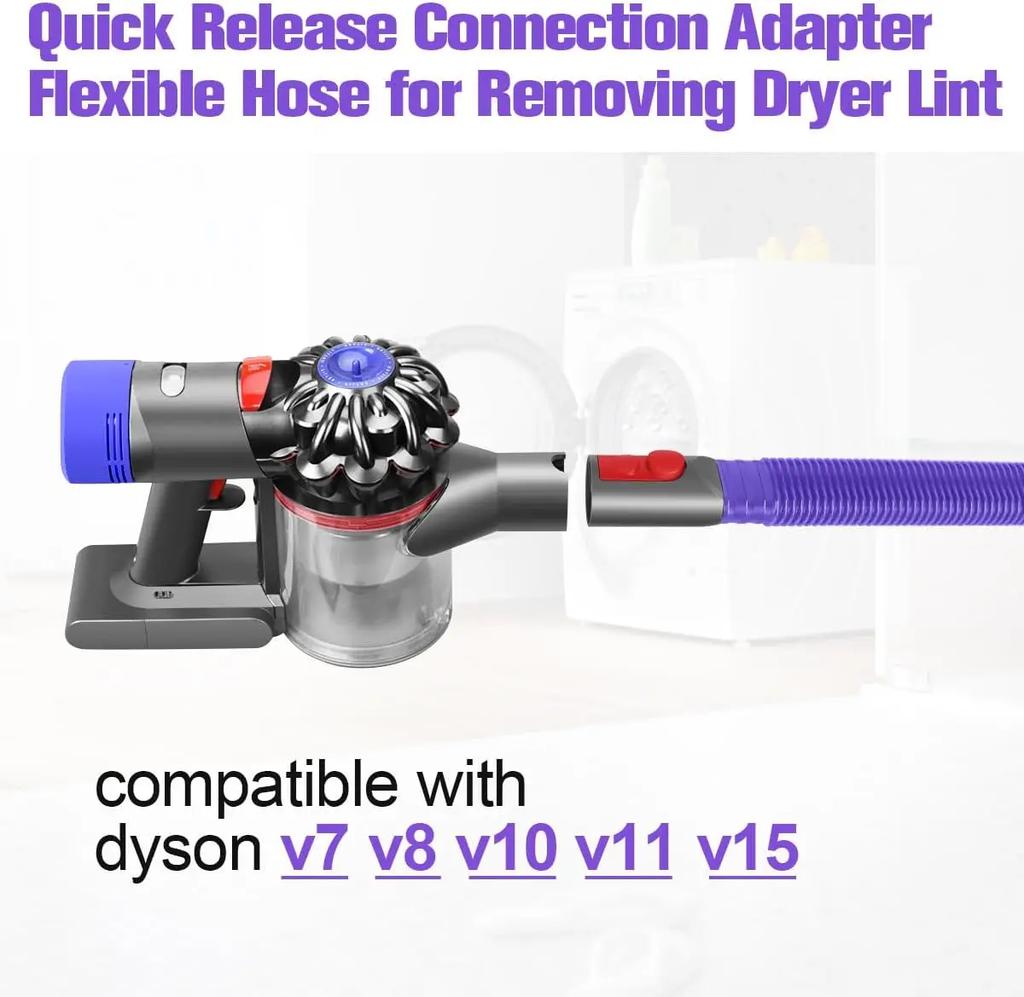 Trockner Abluftreiniger Set Staubsauger Schlauchaufsatz für Dyson V15 V12 V11 V10 V8 V7 V6 Staubsauger Flusenentferner Staubsaugeraufsatz