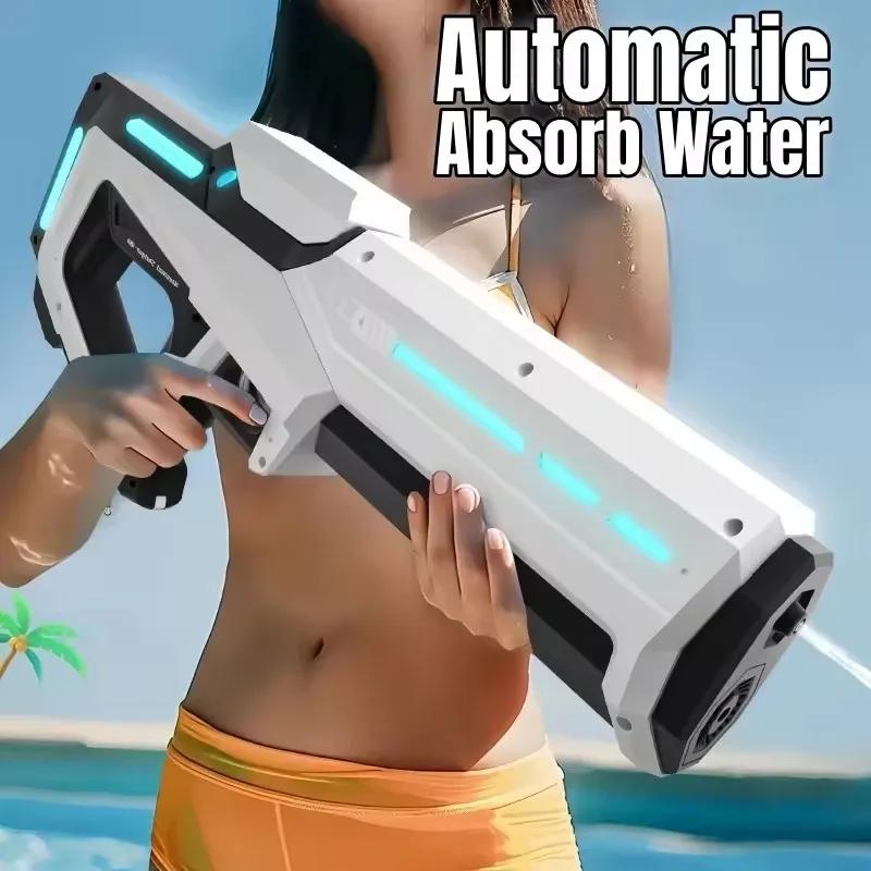 43Cm Electric Water Guns For Adults Powerful Squirt Automatic Water Suction Water Blasters Summer Outdoor Beach Toy For Kid Gift